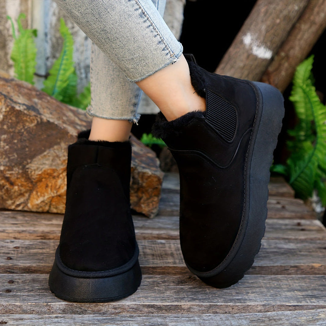 VERLIE™ - Comfy Faux Suede Slip-On Snow Short Boots