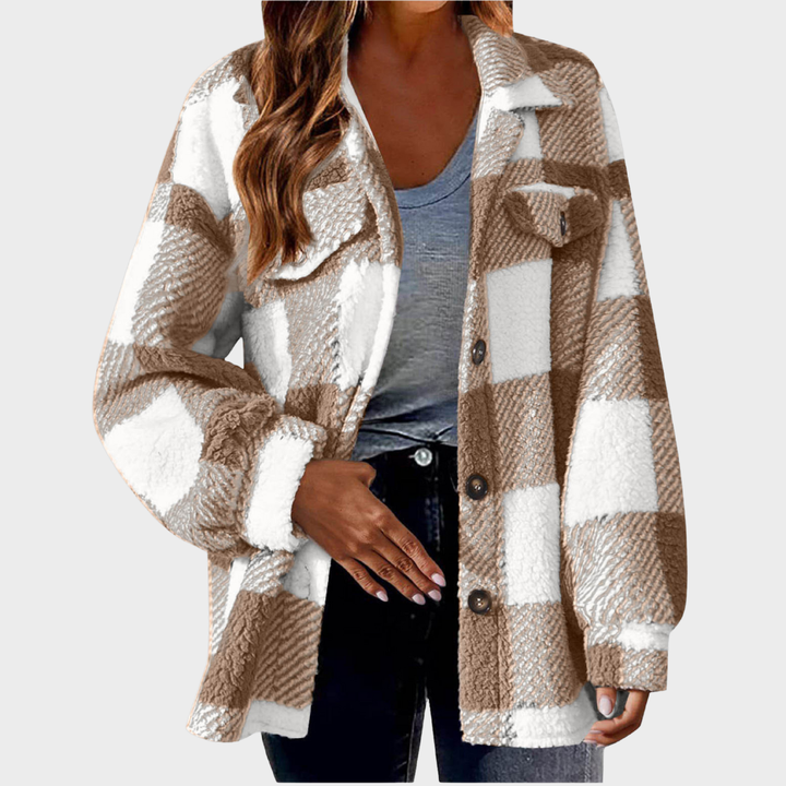 ERMI™ - Casual Plaid Button Down Long Sleeve Jacket