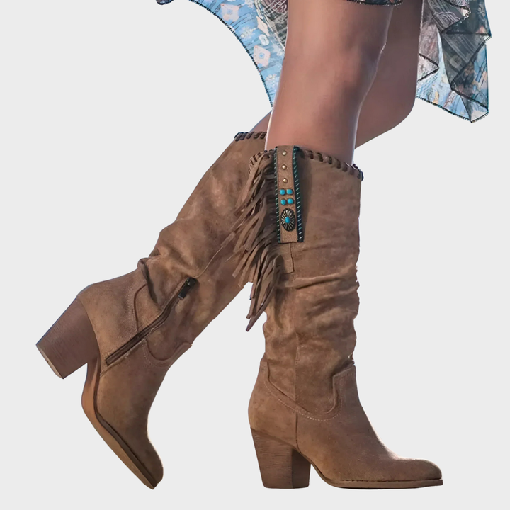 HARLOW™ - Classic Western Fringe Boots