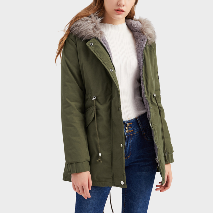 MARINA™ | Warm Velvet-Trimmed Parka